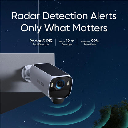 Eufy Security eufyCam S3 Pro 4K Outdoor Wire-Free Battery Solar Camera Kit - 2 Pack