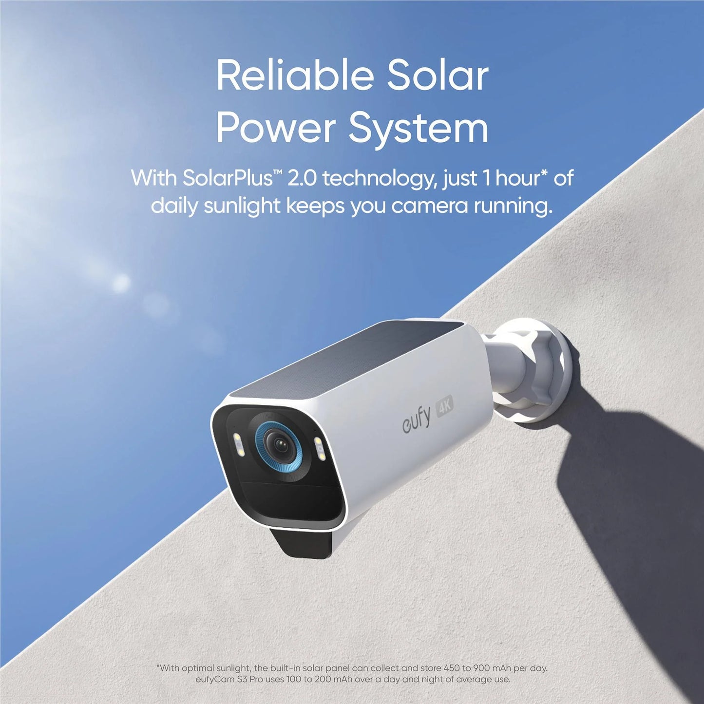 Eufy Security eufyCam S3 Pro 4K Outdoor Wire-Free Battery Solar Camera Kit - 2 Pack