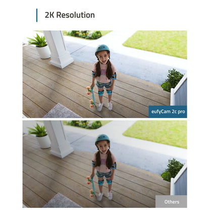 Eufy Security eufyCam 2C Pro 2K Outdoor Wire-Free Battery Camera Kit - 2 Pack