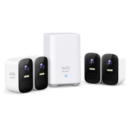 Eufy Security eufyCam 2C Pro 2K Outdoor Wire-Free Battery Camera Kit - 4 Pack