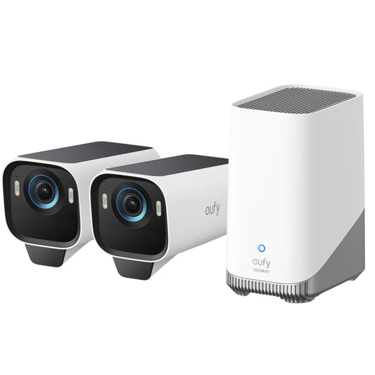 Eufy Security eufyCam S3 Pro 4K Outdoor Wire-Free Battery Solar Camera Kit - 2 Pack
